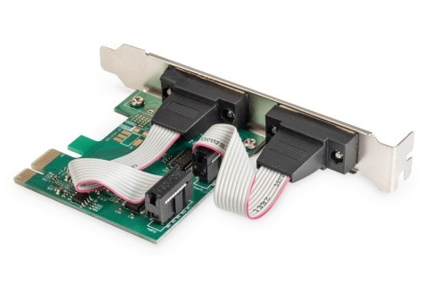 Karta rozszerzeń/Kontroler PCI Express RS232 Serial Port, 2xDB9, Chipset: ASIX99100 Karta rozszerzeń/Kontroler PCI Express RS232 Serial Port, 2xDB9, Chipset: ASIX99100