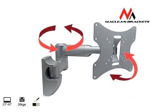Uchwyt do monitora 23-42'' 30 kg uniwersalny MC-503A S max vesa 200 srebrny Uchwyt do monitora 23-42'' 30 kg uniwersalny MC-503A S max vesa 200 srebrny