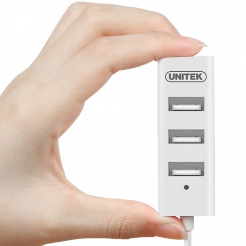 Hub 4x USB 2.0, Y-2146, 1x Lad.tel. biały Hub 4x USB 2.0, Y-2146, 1x Lad.tel. biały