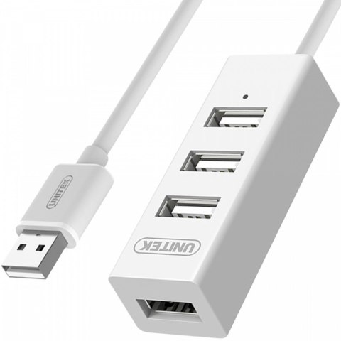 Hub 4x USB 2.0, Y-2146, 1x Lad.tel. biały Hub 4x USB 2.0, Y-2146, 1x Lad.tel. biały