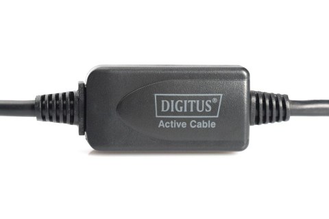 Kabel przedłużający USB 2.0 HighSpeed Typ USB A/USB A M/Ż aktywny, czarny 15m Kabel przedłużający USB 2.0 HighSpeed Typ USB A/USB A M/Ż aktywny, czarny 15m