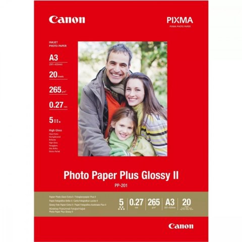 Papier Canon PP-201 błyszczący II Photo Paper Plus A3 20 arkuszy 2311B020 Papier Canon PP-201 błyszczący II Photo Paper Plus A3 20 arkuszy 2311B020
