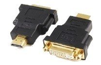 Adapter HDMI na DVI, M/F, czarny Adapter HDMI na DVI, M/F, czarny