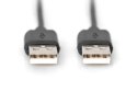 Kabel połączeniowy USB 2.0 HighSpeed Typ USB A/USB A M/M czarny 1m