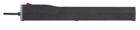 Listwa przeciwprzepięciowa ZX 510, 1L, 1,0m, czarna Listwa przeciwprzepięciowa ZX 510, 1L, 1,0m, czarna