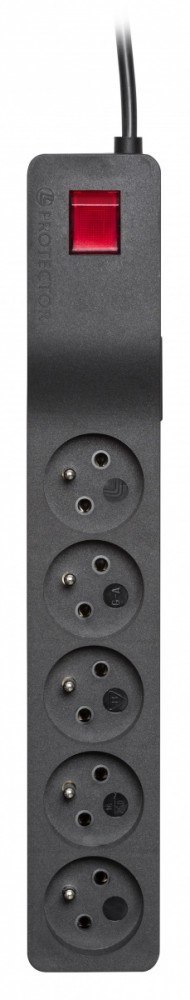 Listwa przeciwprzepięciowa ZX 510, 1L, 1,0m, czarna Listwa przeciwprzepięciowa ZX 510, 1L, 1,0m, czarna