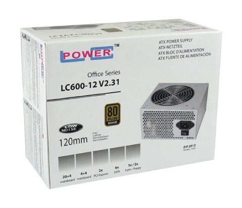ZASILACZ 450W LC600-12 V2.31 80+ BRONZE ZASILACZ 450W LC600-12 V2.31 80+ BRONZE