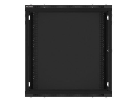Szafa instalacyjna wisząca 19 12U 600X450mm czarna (drzwi szklane)