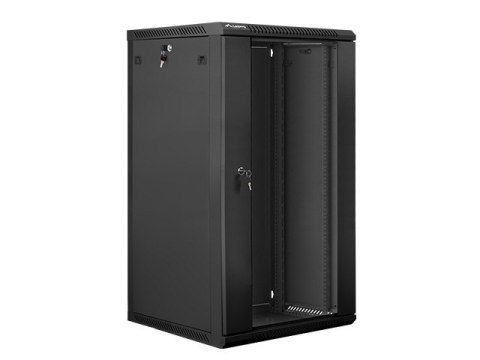 Szafa instalacyjna wisząca 19'' 22U 600X600mm czarna (drzwi szklane) Szafa instalacyjna wisząca 19'' 22U 600X600mm czarna (drzwi szklane)