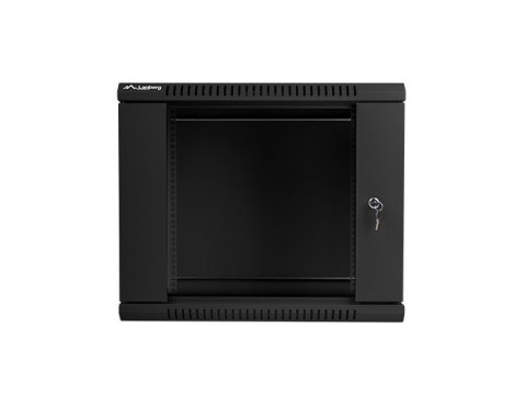 Szafa instalacyjna wisząca 19'' 9U 600X600mm czarna (drzwi szklane) Szafa instalacyjna wisząca 19'' 9U 600X600mm czarna (drzwi szklane)