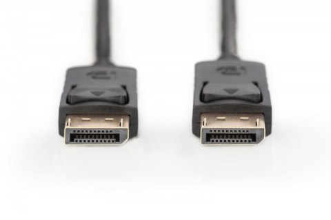 Kabel połączeniowy DisplayPort z zatrzaskami 1080p 60Hz FHD Typ DP/DP M/M 10m Czarny Kabel połączeniowy DisplayPort z zatrzaskami 1080p 60Hz FHD Typ DP/DP M/M 10m Czarny