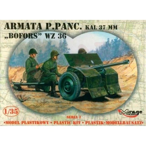 Model plastikowy Armata przeciw pancerna 37mm Bofors WZ.36 Model plastikowy Armata przeciw pancerna 37mm Bofors WZ.36