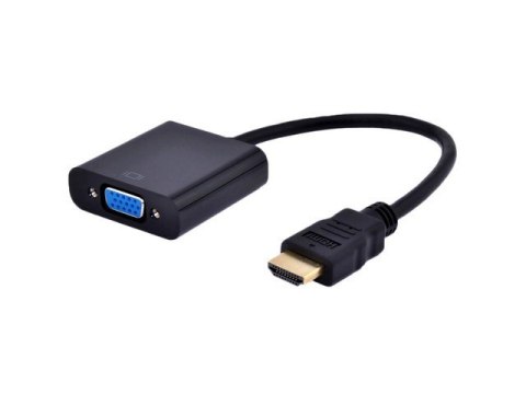 Adapter HDMI-A(M)->VGA(F) na kablu Adapter HDMI-A(M)->VGA(F) na kablu