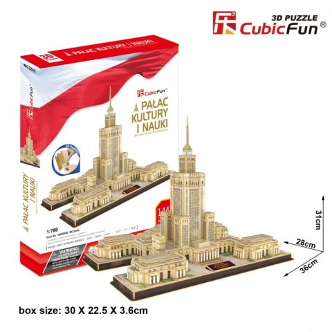 Puzzle 3D Palac Kultury i Nauki, 144 elementy Puzzle 3D Palac Kultury i Nauki, 144 elementy