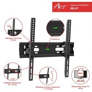 Uchwyt do TV LCD/LED 23-55 40KG AR-47 Uchwyt do TV LCD/LED 23-55 40KG AR-47