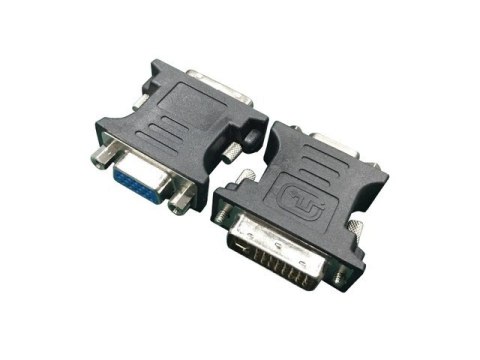 Adapter DVI->VGA (24M/15F) czarny Adapter DVI->VGA (24M/15F) czarny