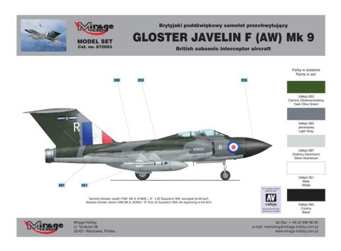 Gloster Javelin F Mk9 model set Gloster Javelin F Mk9 model set