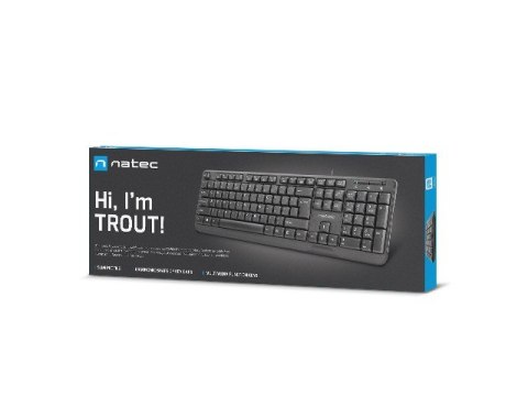 Klawiatura Trout Slim 1.8m czarna USB Klawiatura Trout Slim 1.8m czarna USB