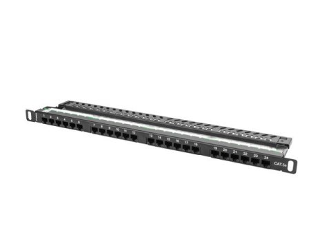 Patch Panel 24 Port 0.5U Kat.5E czarny Patch Panel 24 Port 0.5U Kat.5E czarny