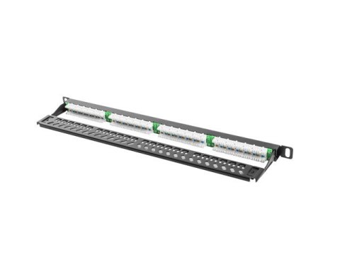 Patch Panel 24 Port 0.5U Kat.5E czarny Patch Panel 24 Port 0.5U Kat.5E czarny