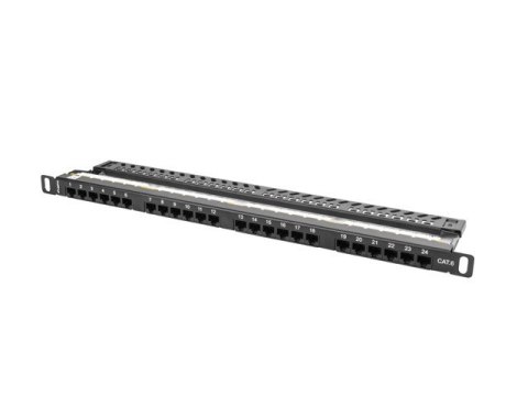 Patch Panel 24 Port 0.5U Kat.6 czarny Patch Panel 24 Port 0.5U Kat.6 czarny