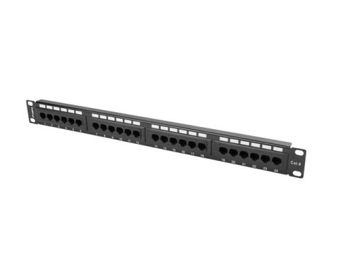 Patch Panel 24 Port 1U Kat.6 czarny Patch Panel 24 Port 1U Kat.6 czarny
