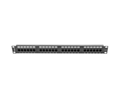 Patch Panel 24 Port 1U Kat.6 czarny Patch Panel 24 Port 1U Kat.6 czarny
