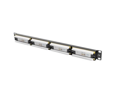 Patch Panel 24 Port 1U Kat.6 czarny Patch Panel 24 Port 1U Kat.6 czarny