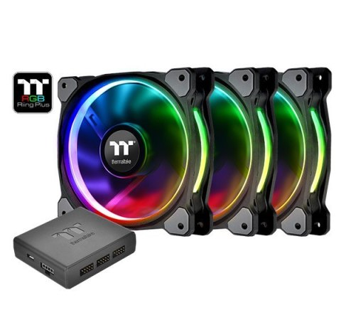 Riing Plus 14 RGB TT Premium Edition 3 Pack (3x140mm, LNC, 1400 RPM) Riing Plus 14 RGB TT Premium Edition 3 Pack (3x140mm, LNC, 1400 RPM)