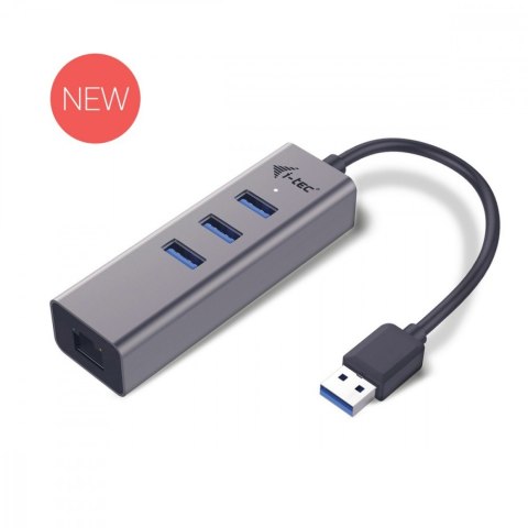 USB 3.0 Metal 3-portowy HUB z adapterem Gigabit Ethernet USB 3.0 Metal 3-portowy HUB z adapterem Gigabit Ethernet
