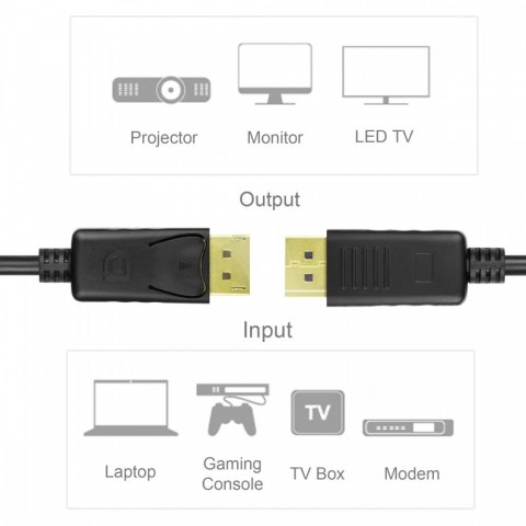 Kabel DisplayPort M/M, 3,0m; Y-C609BK Kabel DisplayPort M/M, 3,0m; Y-C609BK