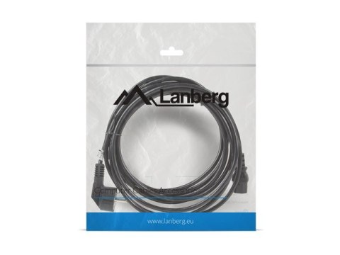 Kabel zasilający CEE 7/7 - IEC 320 C13 VDE 5M czarny Kabel zasilający CEE 7/7 - IEC 320 C13 VDE 5M czarny