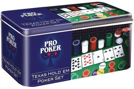 Zestaw 200 żetonów plus dwie talie po 55 kart Pro Poker Texas Holde'em puszka Zestaw 200 żetonów plus dwie talie po 55 kart Pro Poker Texas Holde'em puszka
