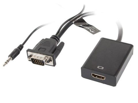 Adapter VGA(M) + Audio -> HDMI(Ż) Adapter VGA(M) + Audio -> HDMI(Ż)