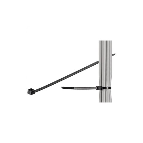 Nylonowe opaski zaciskowe 200 x 2.5mm 100szt. czarne Nylonowe opaski zaciskowe 200 x 2.5mm 100szt. czarne
