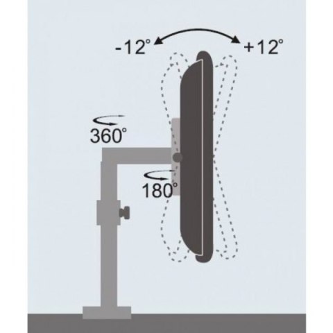 Uchwyt biurkowy regulowany 13-19cali 8kg czarny Uchwyt biurkowy regulowany 13-19cali 8kg czarny