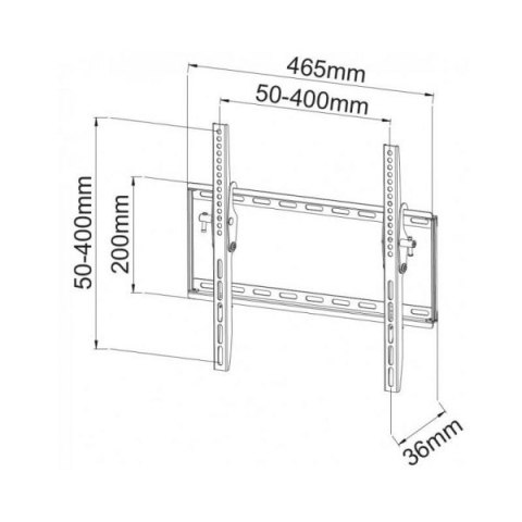Uchwyt ścienny LCD/LED 23-55cali 45kg pochylny, slim, czarny Uchwyt ścienny LCD/LED 23-55cali 45kg pochylny, slim, czarny