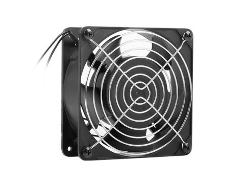 Wentylator do szaf 19 wiszących 230V 120x120x38mm czarny Wentylator do szaf 19 wiszących 230V 120x120x38mm czarny