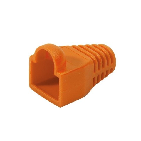 Wtyki RJ45 CAT.6 z osłoną, 100szt., pomarańczowe Wtyki RJ45 CAT.6 z osłoną, 100szt., pomarańczowe