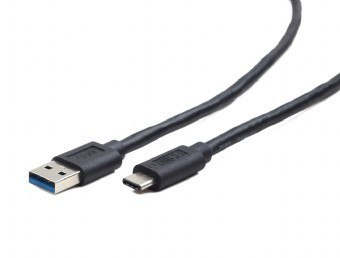Kabel USB 3.0 typ C AM/CM/0.5m/czarny Kabel USB 3.0 typ C AM/CM/0.5m/czarny