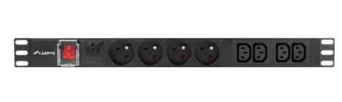 Listwa zasilająca Rack PDU 1U 16A 4X 230V PL 4X IEC C13 2m czarna Listwa zasilająca Rack PDU 1U 16A 4X 230V PL 4X IEC C13 2m czarna