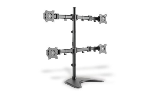 Stojak biurkowy poczwórny, 4xLCD, max. 27", max. obciążenie 8kg, uchylno-obrotowy 360° (PIVOT) Stojak biurkowy poczwórny, 4xLCD, max. 27", max. obciążenie 8kg, uchylno-obrotowy 360° (PIVOT)