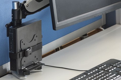 Uchwyt do montażu komputerów MiniPC za monitorem, VESA 75x75, 100x100, max. obciążenie: 5kg Uchwyt do montażu komputerów MiniPC za monitorem, VESA 75x75, 100x100, max. obciążenie: 5kg