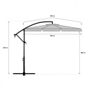 Parasol ogrodowy 350x250 cm GB377NB Granatowy