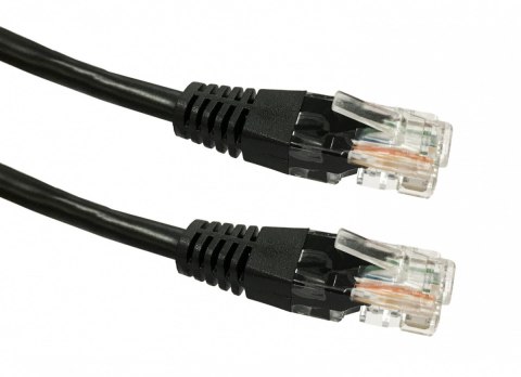 Kabel Patchcord miedziany kat. 5e RJ45 UTP 2m czarny Kabel Patchcord miedziany kat. 5e RJ45 UTP 2m czarny