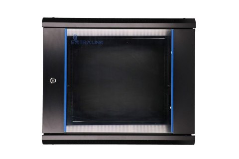 Szafka wisząca rack 9U 600x600 czarna szklane drzwi Szafka wisząca rack 9U 600x600 czarna szklane drzwi