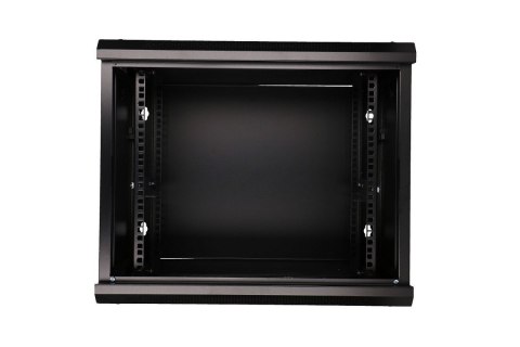 Szafka wisząca rack 9U 600x600 czarna szklane drzwi Szafka wisząca rack 9U 600x600 czarna szklane drzwi