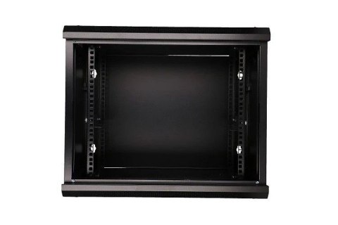 Szafka wisząca rack 9U 600x600 czarna szklane drzwi Szafka wisząca rack 9U 600x600 czarna szklane drzwi