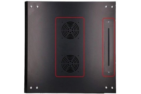 Szafka wisząca rack 9U 600x600 czarna szklane drzwi Szafka wisząca rack 9U 600x600 czarna szklane drzwi