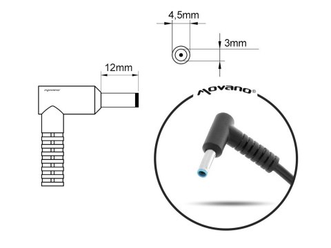 Ładowarka/zasilacz 19.5v 3.33a (4.5x3.0 pin) - HP 65W Ładowarka/zasilacz 19.5v 3.33a (4.5x3.0 pin) - HP 65W